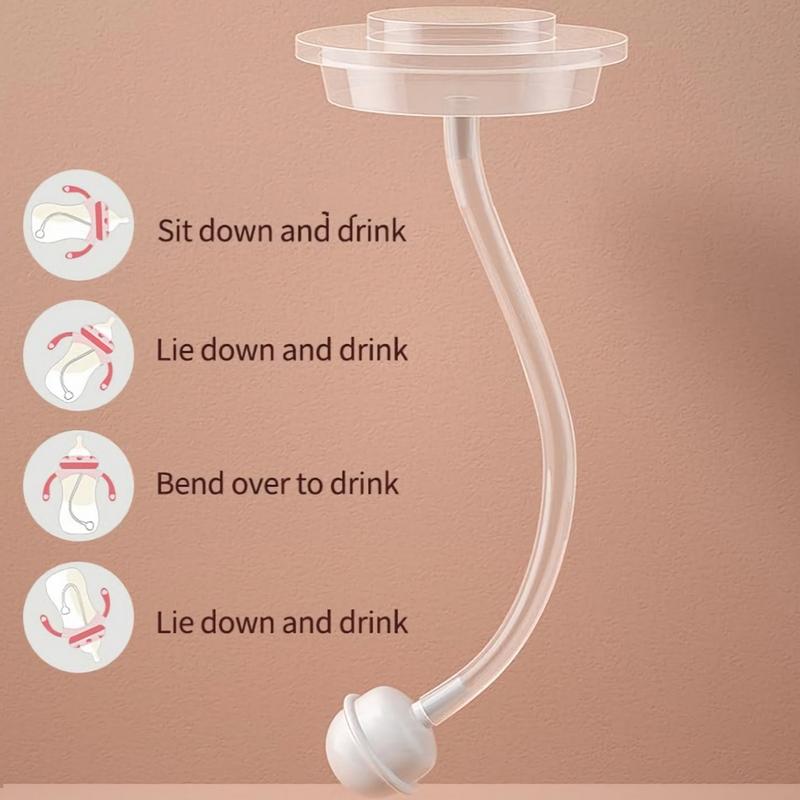 Wide Neck Anti Colic Baby Feeding Bottles with Handles and Straw