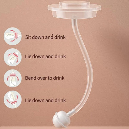 Wide Neck Anti Colic Baby Feeding Bottles with Handles and Straw