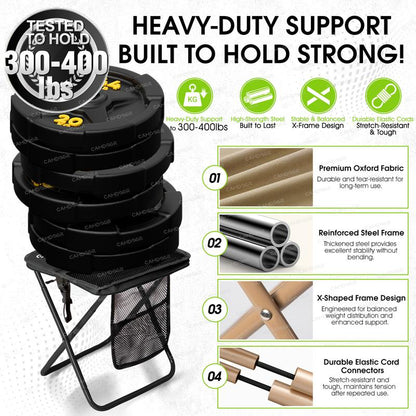 Portable Folding Backpack Camping Chair with Shoulder Strap