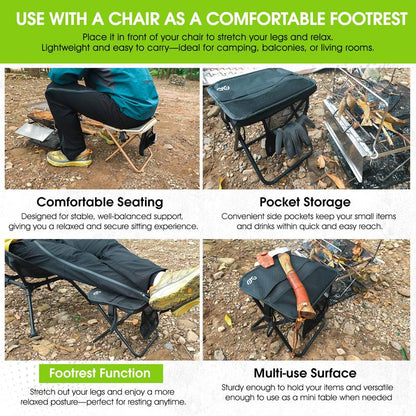 Portable Folding Backpack Camping Chair with Shoulder Strap