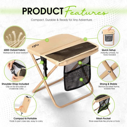 Portable Folding Backpack Camping Chair with Shoulder Strap